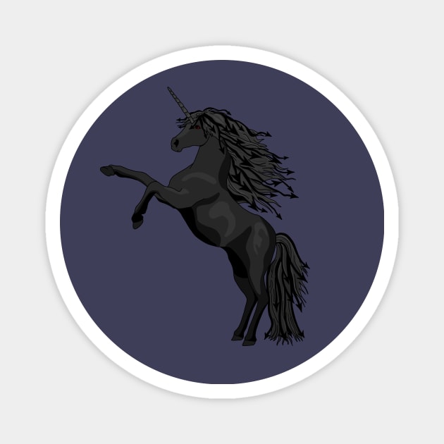 Black Unicorn Magnet by Earl Grey